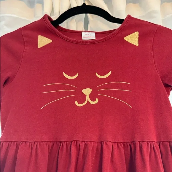 Hanna Andersson red kitty dress size 8 (130 cm) - Picture 3 of 7